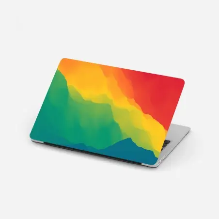 Laptop-Aufkleber kräftiger geschichteter bergverlauf – Pixers®