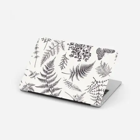 Laptop-Aufkleber monochromes botanisches blättermuster – Pixers®