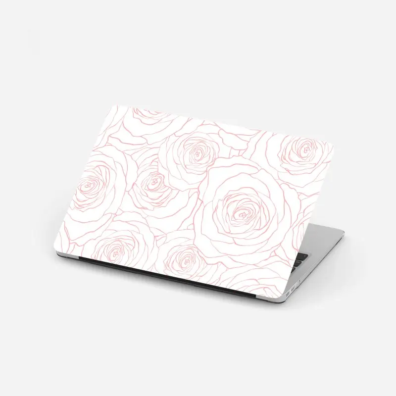 Laptop-Aufkleber zartes muster rosa rosen