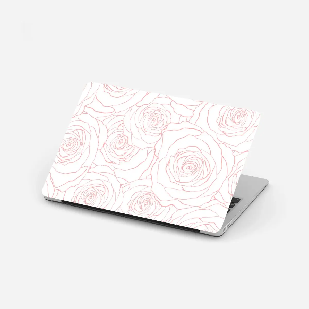 Laptop-Aufkleber zartes muster rosa rosen – Pixers®