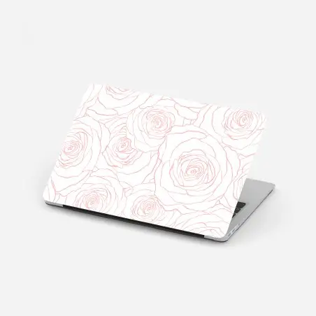 Laptop-Aufkleber zartes muster rosa rosen – Pixers®