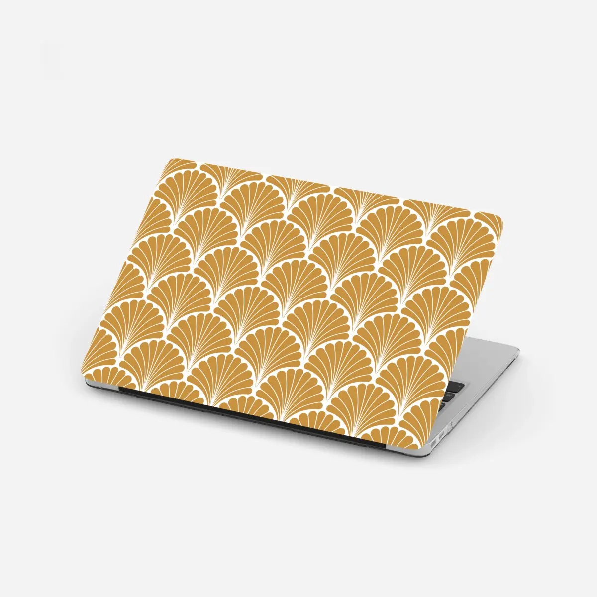 Laptop-Aufkleber goldenes fächermuster im art-deco-stil – Pixers®