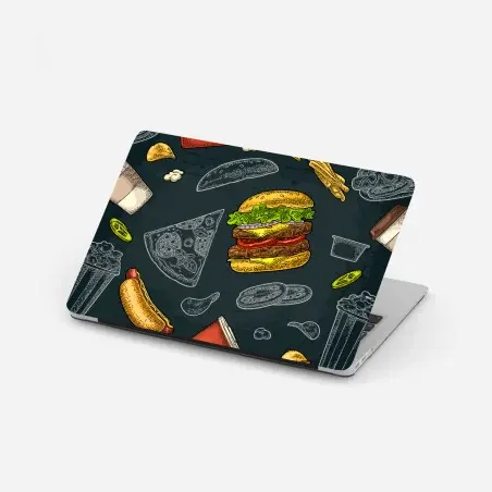 Laptop-Aufkleber vintage fast-food muster – Pixers®