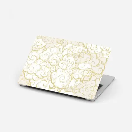 Laptop-Aufkleber goldenes ornamentales wolkenmuster – Pixers®