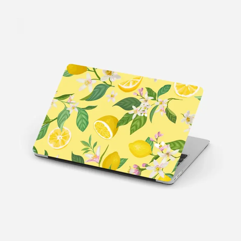 Laptop-Aufkleber zitronenblüten botanisches muster