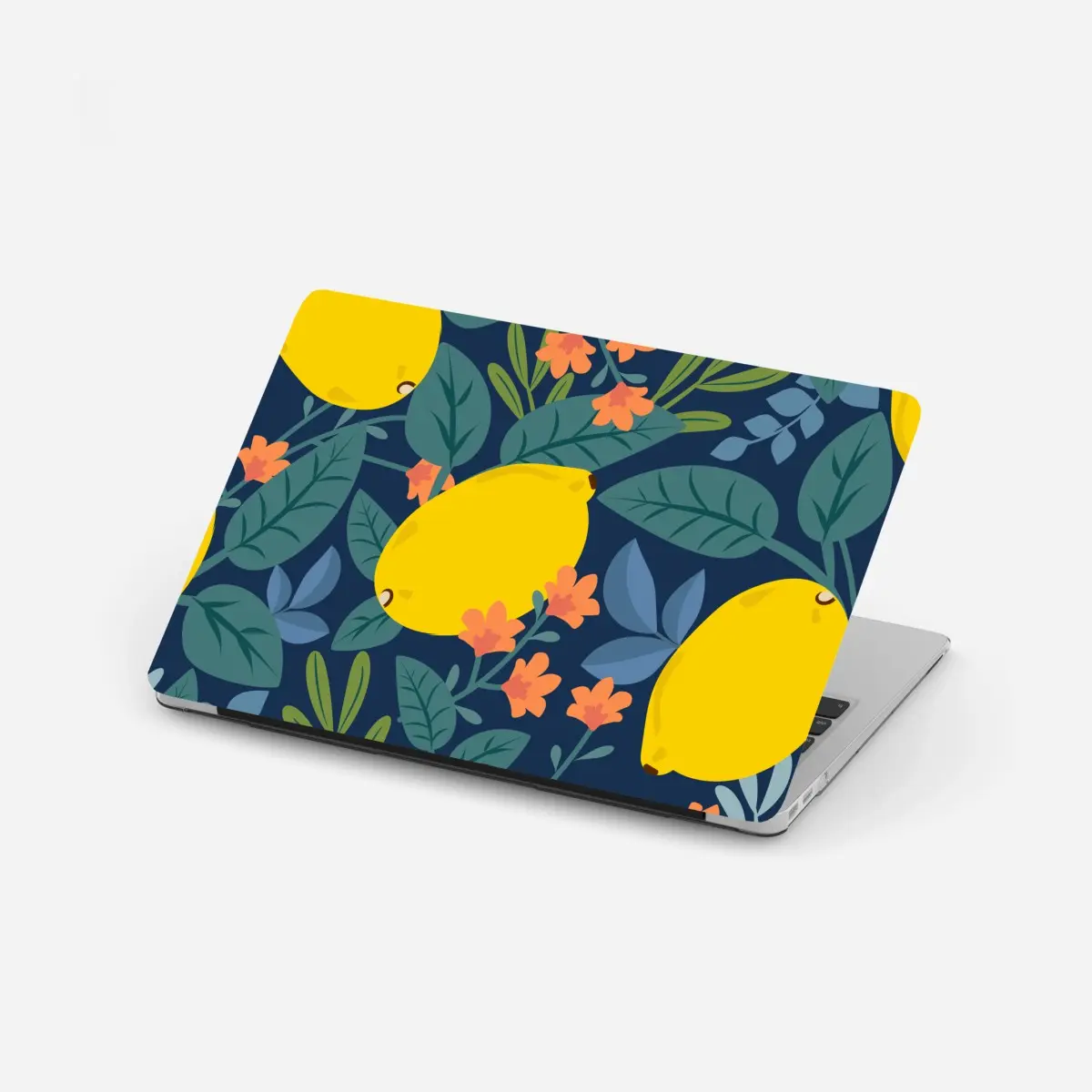 Laptop-Aufkleber leuchtendes botanisches zitronenmuster – Pixers®