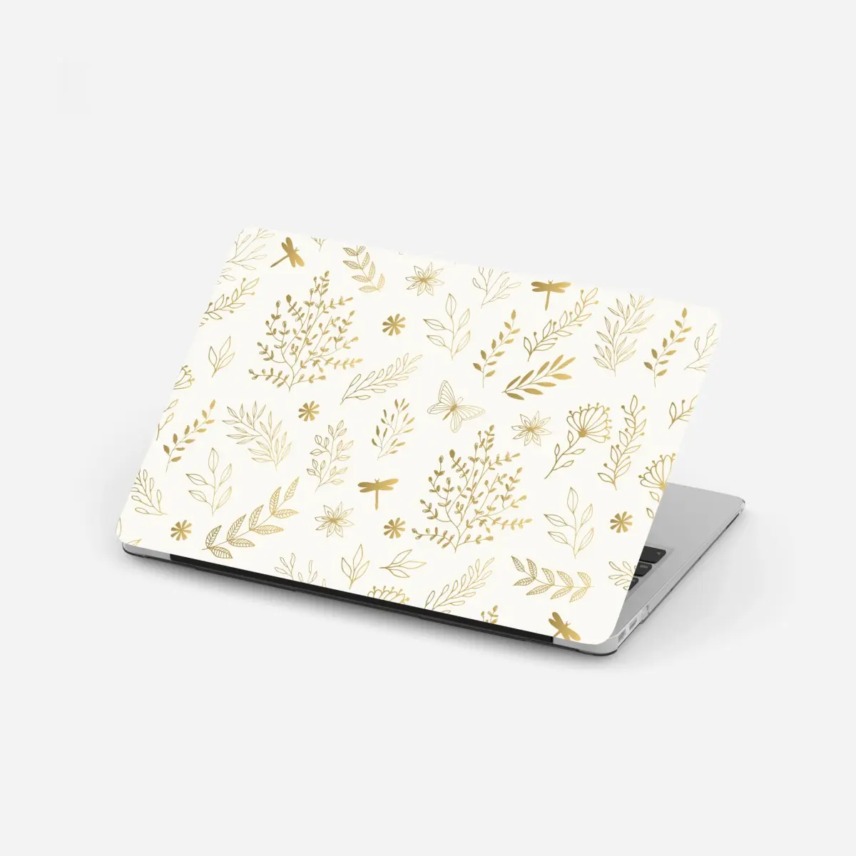 Laptop-Aufkleber goldenes botanisches muster – Pixers®