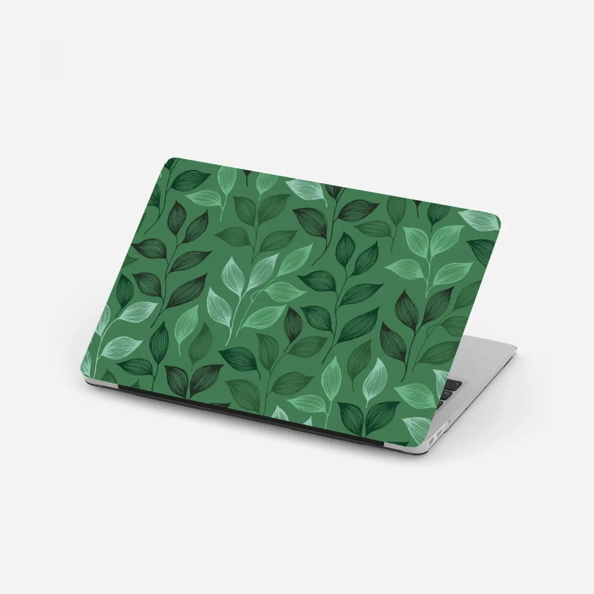 Laptop-Aufkleber grünes botanisches blättermuster – Pixers®