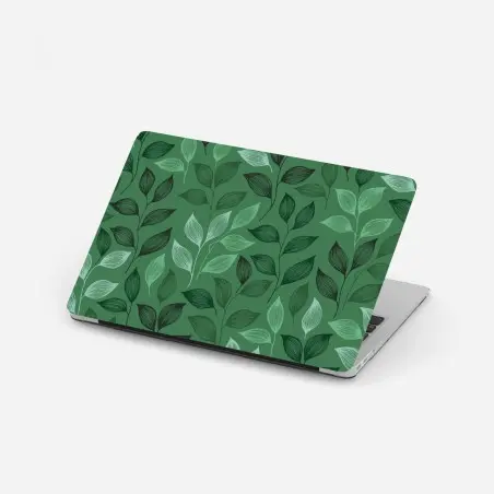 Laptop-Aufkleber grünes botanisches blättermuster – Pixers®