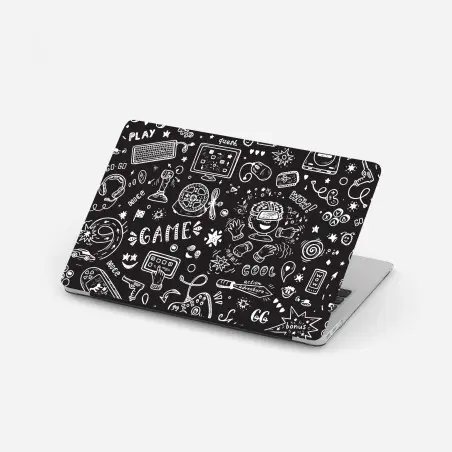 Laptop-Aufkleber handgezeichnetes gaming-muster – Pixers®