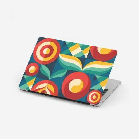 Laptop-Aufkleber lebhaftes geometrisches blumenmuster – Pixers®