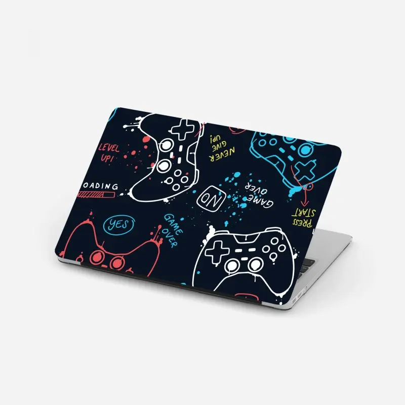 Laptop-Aufkleber buntes gamepad-muster