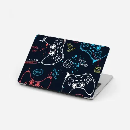 Laptop-Aufkleber buntes gamepad-muster – Pixers®