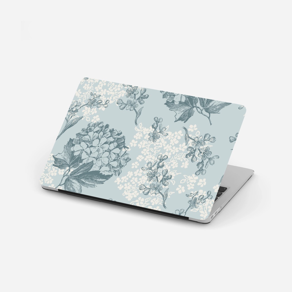 Laptop-Aufkleber zartes pastell hortensienmuster – Pixers®