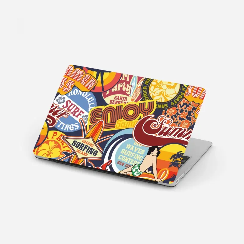Laptop-Aufkleber retro surf aufkleber-collage