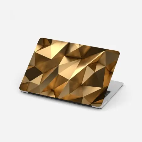 Laptop-Aufkleber goldene geometrische facetten – Pixers®