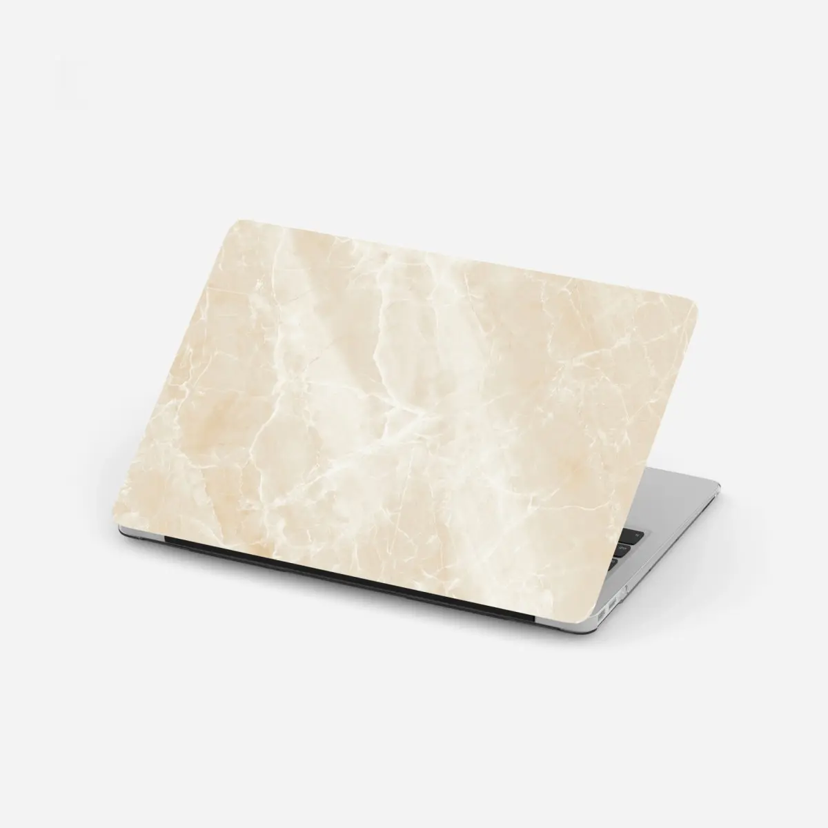 Laptop-Aufkleber beige marmorstruktur mit weißen adern – Pixers®