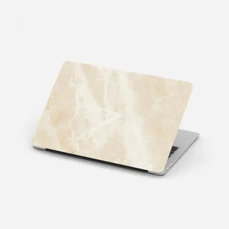 Laptop-Aufkleber beige marmorstruktur mit weißen adern – Pixers®
