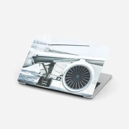 Laptop-Aufkleber nahaufnahme triebwerk am terminal – Pixers®