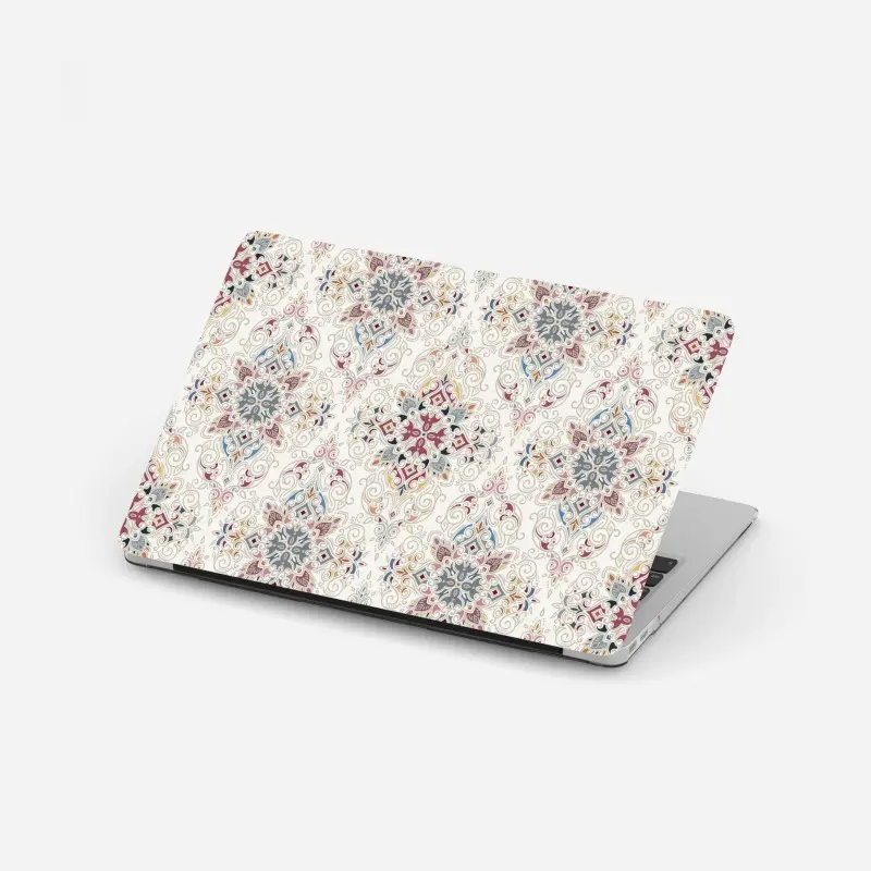Laptop-Aufkleber ornamentales vintage-damastmuster