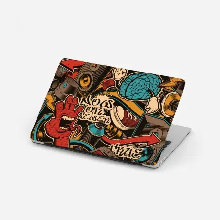 Laptop-Aufkleber urbanes graffiti pop-art collage – Pixers®