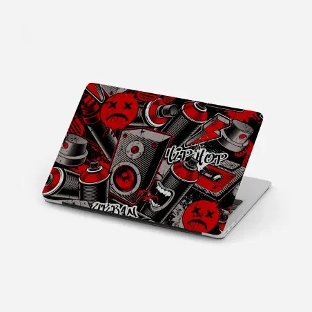 Laptop-Aufkleber urbanes graffiti hip hop collage – Pixers®