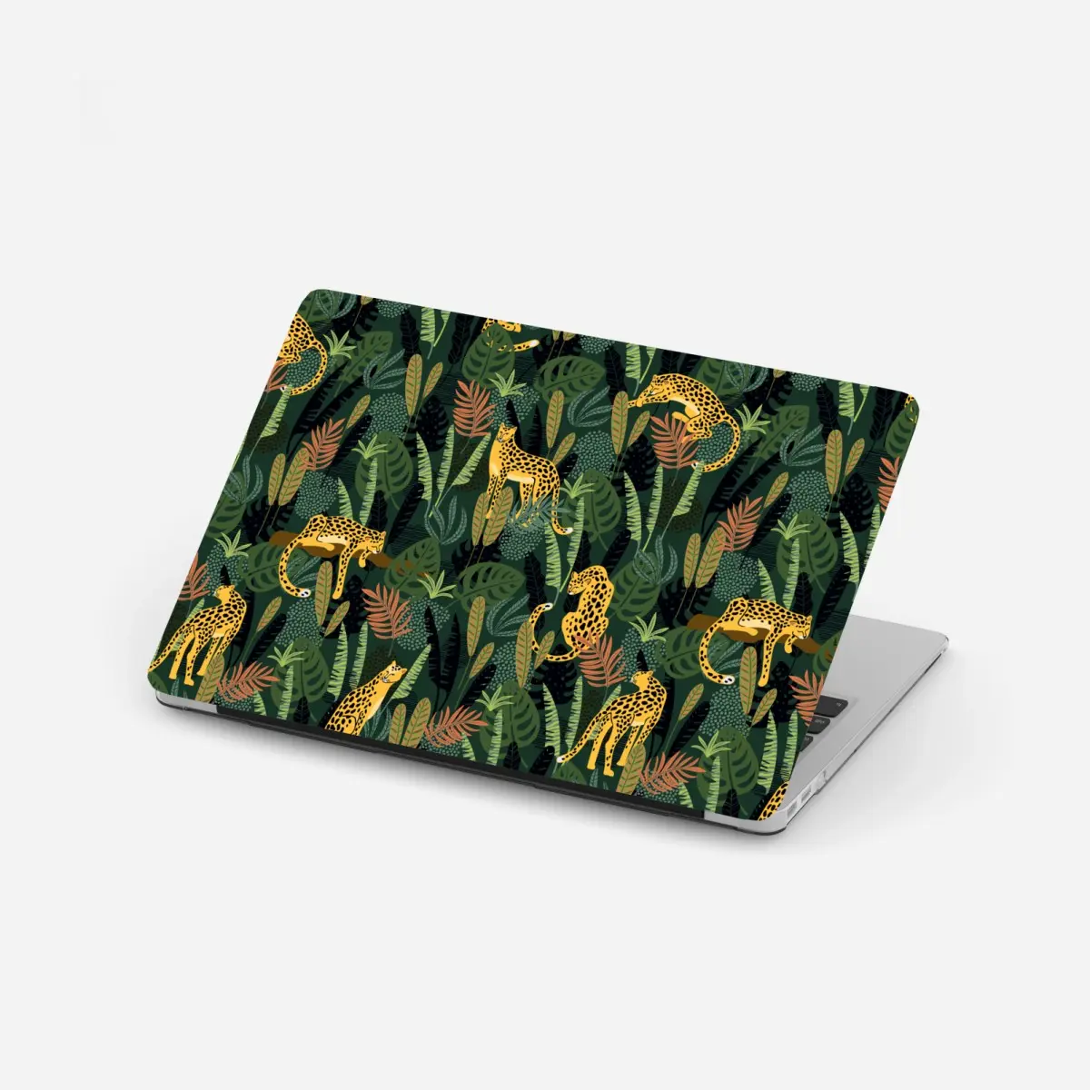 Laptop-Aufkleber tropisches leopardenmuster – Pixers®