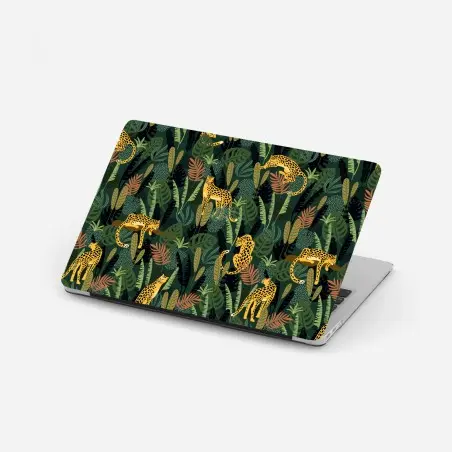 Laptop-Aufkleber tropisches leopardenmuster – Pixers®