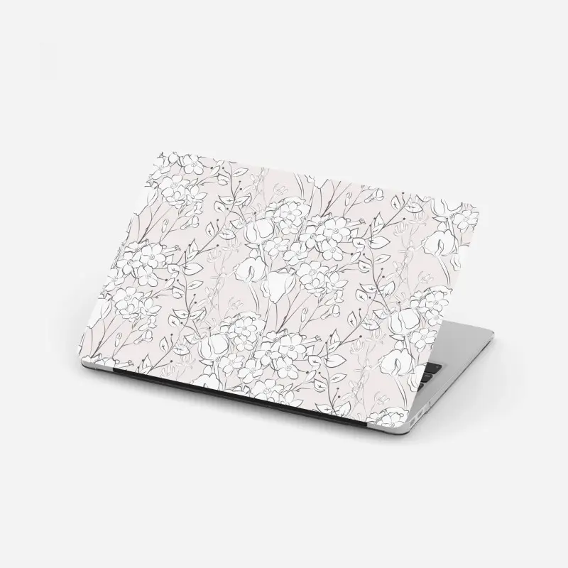 Laptop-Aufkleber zartes pastellblumenmuster