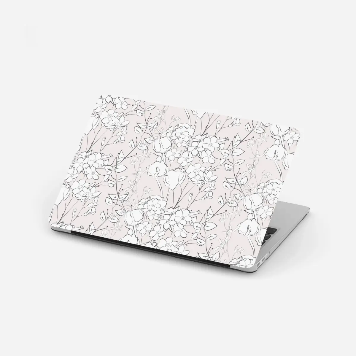 Laptop-Aufkleber zartes pastellblumenmuster – Pixers®