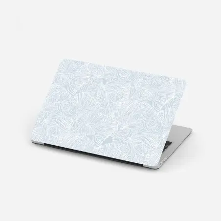 Laptop-Aufkleber sanftes blaues botanisches muster – Pixers®