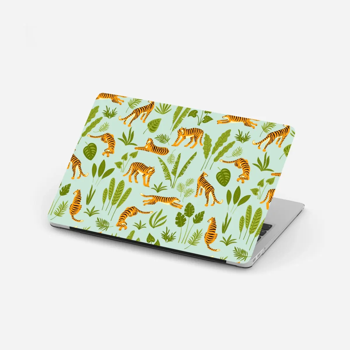 Laptop-Aufkleber verspieltes tiger dschungel muster – Pixers®