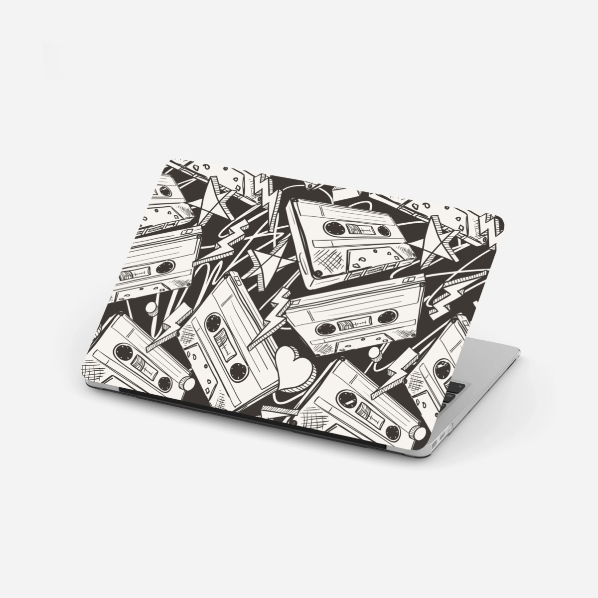 Laptop-Aufkleber vintage kassettenmuster – Pixers®