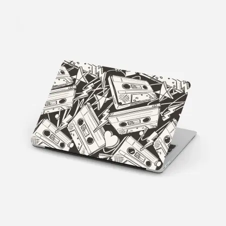 Laptop-Aufkleber vintage kassettenmuster – Pixers®