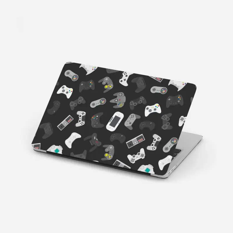 Laptop-Aufkleber retro controller muster