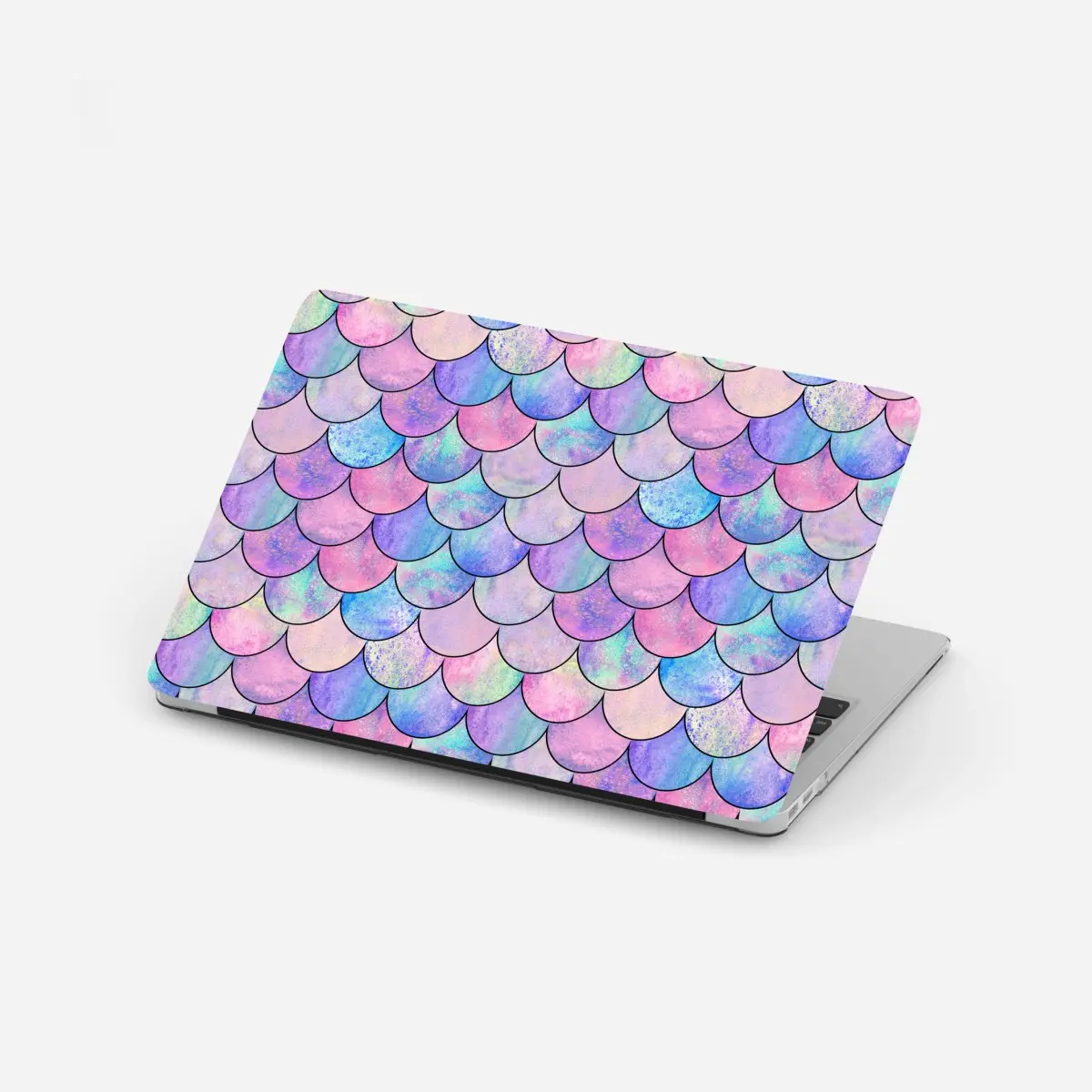 Laptop-Aufkleber pastell meerjungfrauen schuppenmuster – Pixers®
