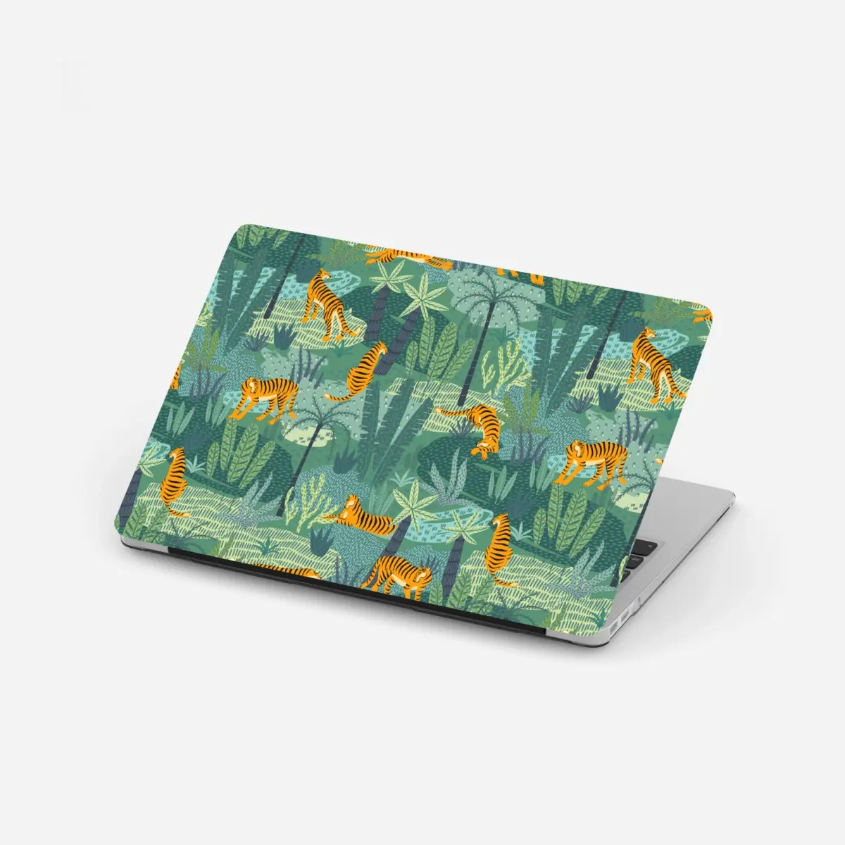 Laptop-Aufkleber verspieltes dschungel-tiger-muster – Pixers®