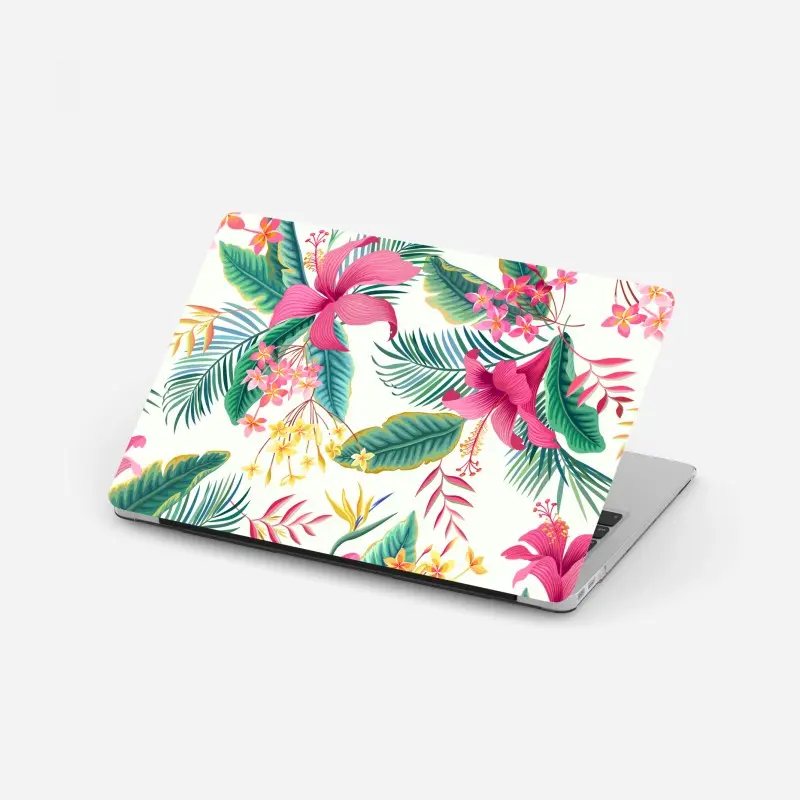 Laptop-Aufkleber tropisches botanisches blumenmuster