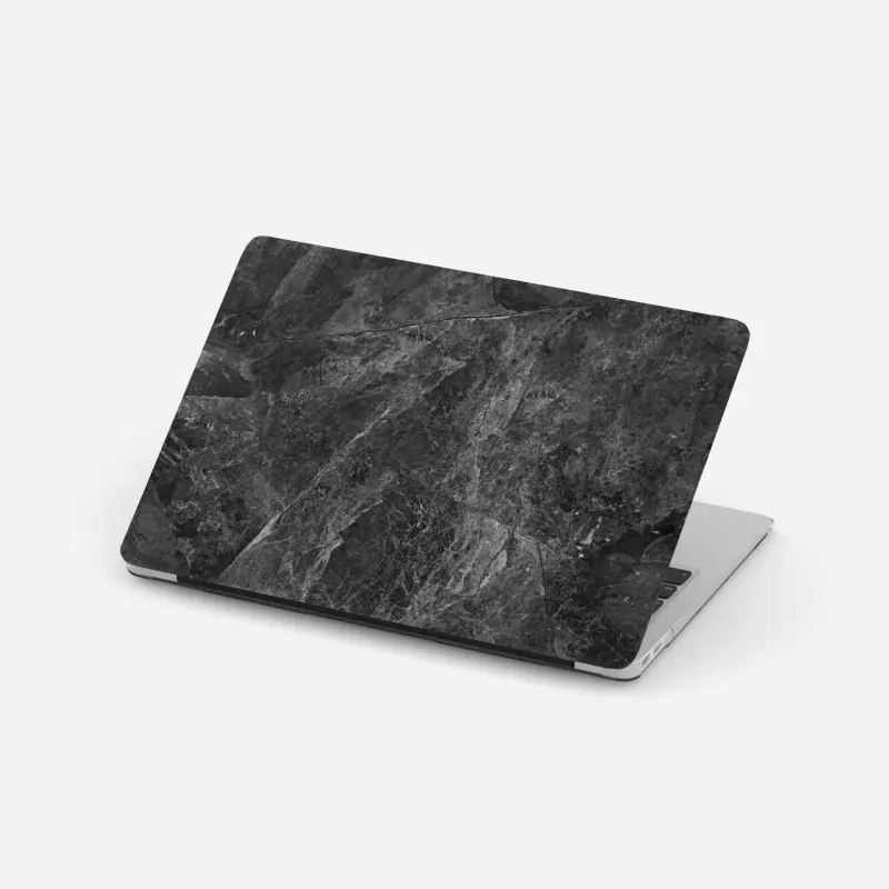 Laptop-Aufkleber dunkle marmortextur