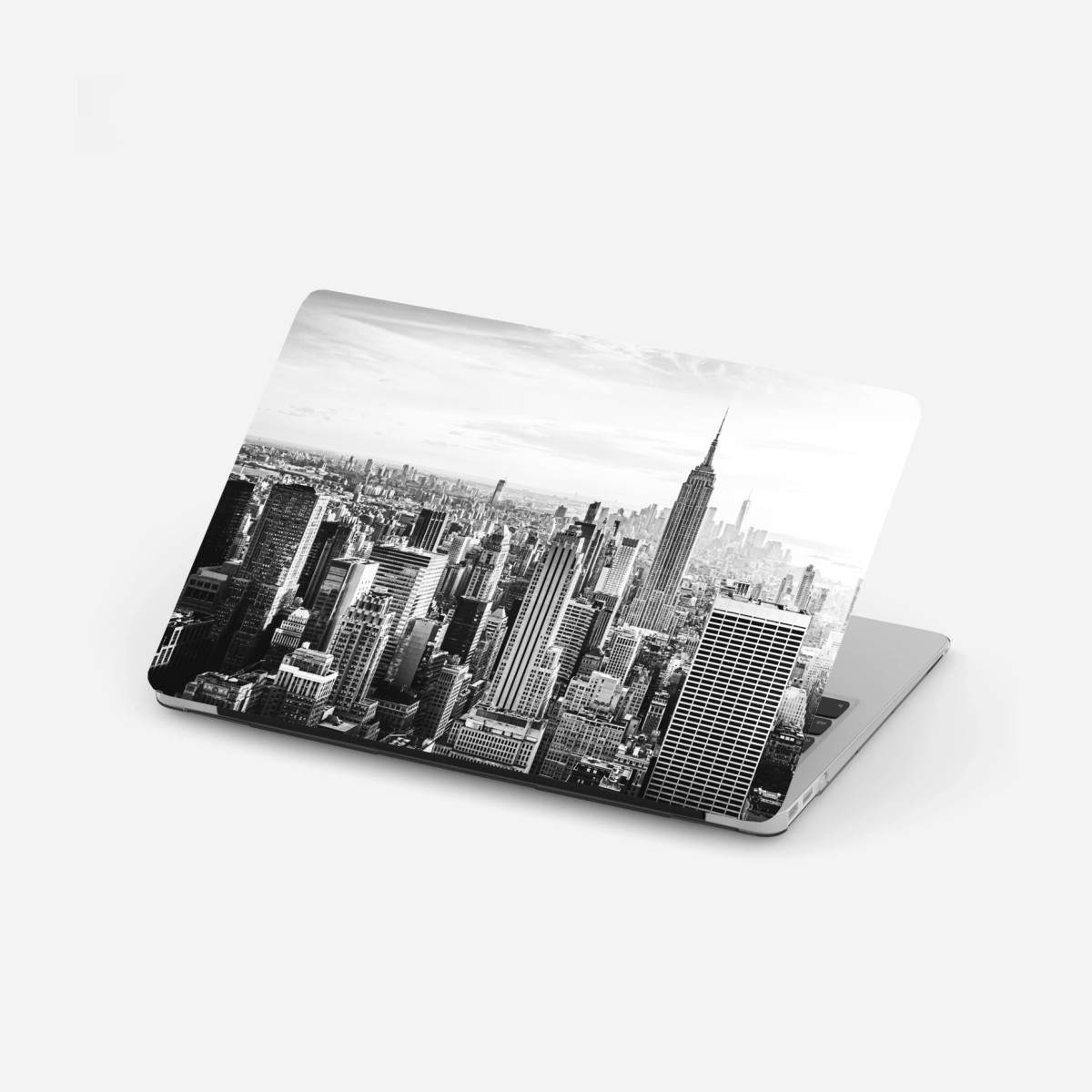 Laptop-Aufkleber New York panorama in schwarzweiß – Pixers®