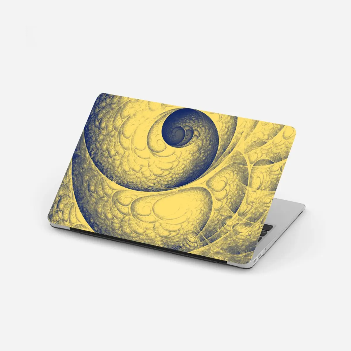 Laptop-Aufkleber goldene spiralförmige fraktalstruktur – Pixers®