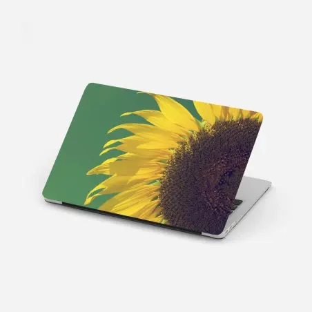 Laptop-Aufkleber strahlende sonnenblume vor vintage-himmel – Pixers®