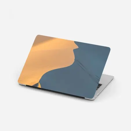 Laptop-Aufkleber goldene dünenkurven – Pixers®