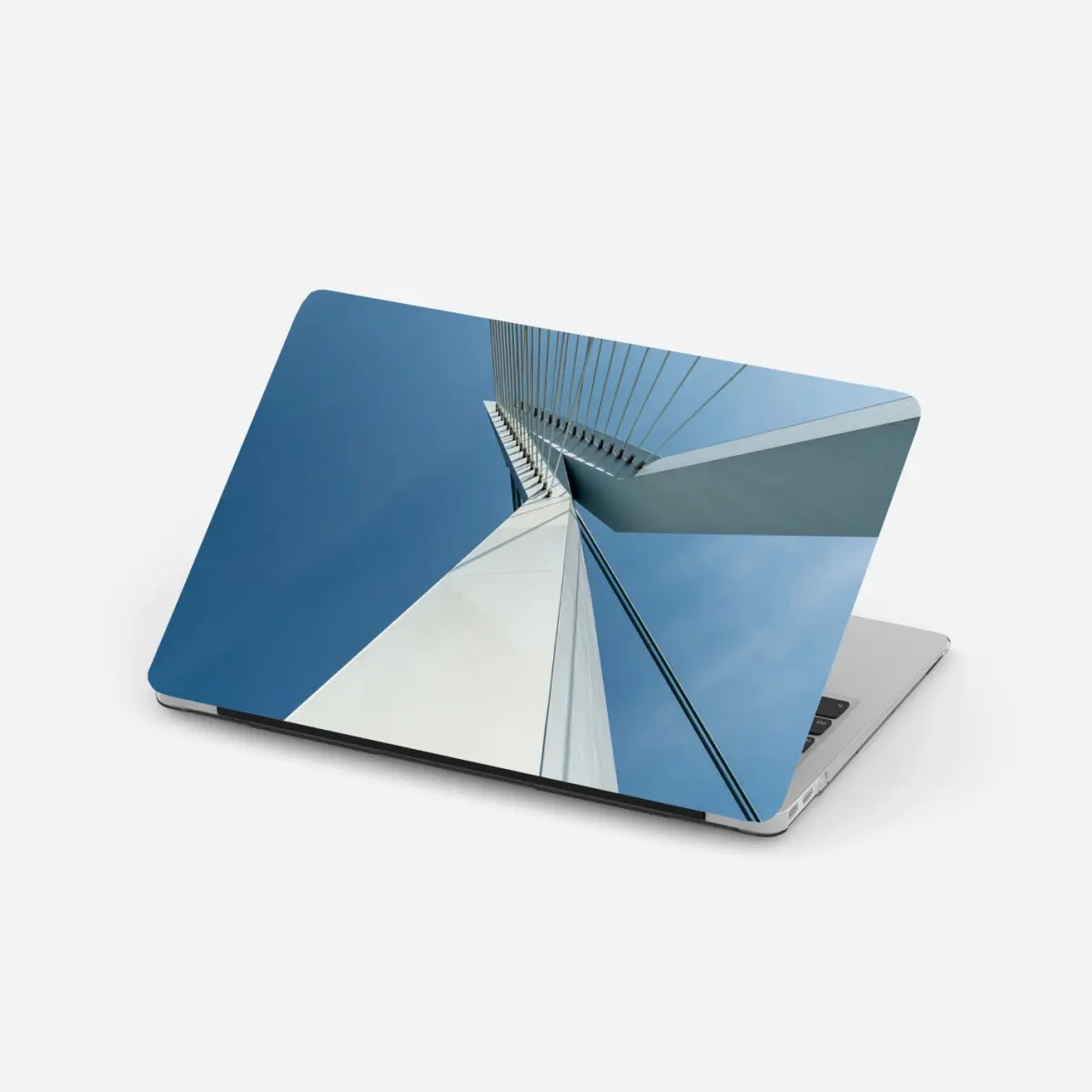 Laptop-Aufkleber aufsteigende linien: moderner brückenpylon – Pixers®