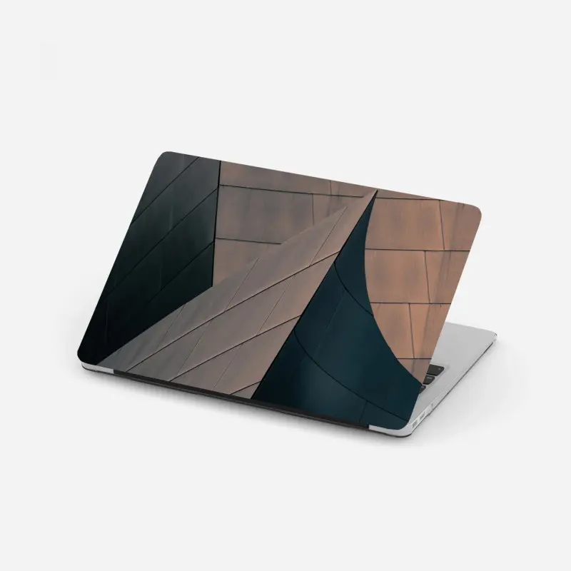 Laptop-Aufkleber geometrische architekturformen aus metall