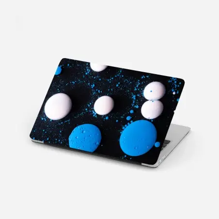Laptop-Aufkleber blaues marmor flüssigmuster – Pixers®