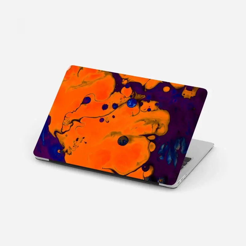 Laptop-Aufkleber intensiver oranger fluss