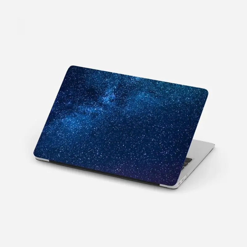 Laptop-Aufkleber tiefblauer nachthimmel mit milchstraße und sternschnuppe