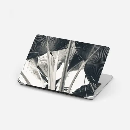 Laptop-Aufkleber tropische komposition von bananenblättern – Pixers®