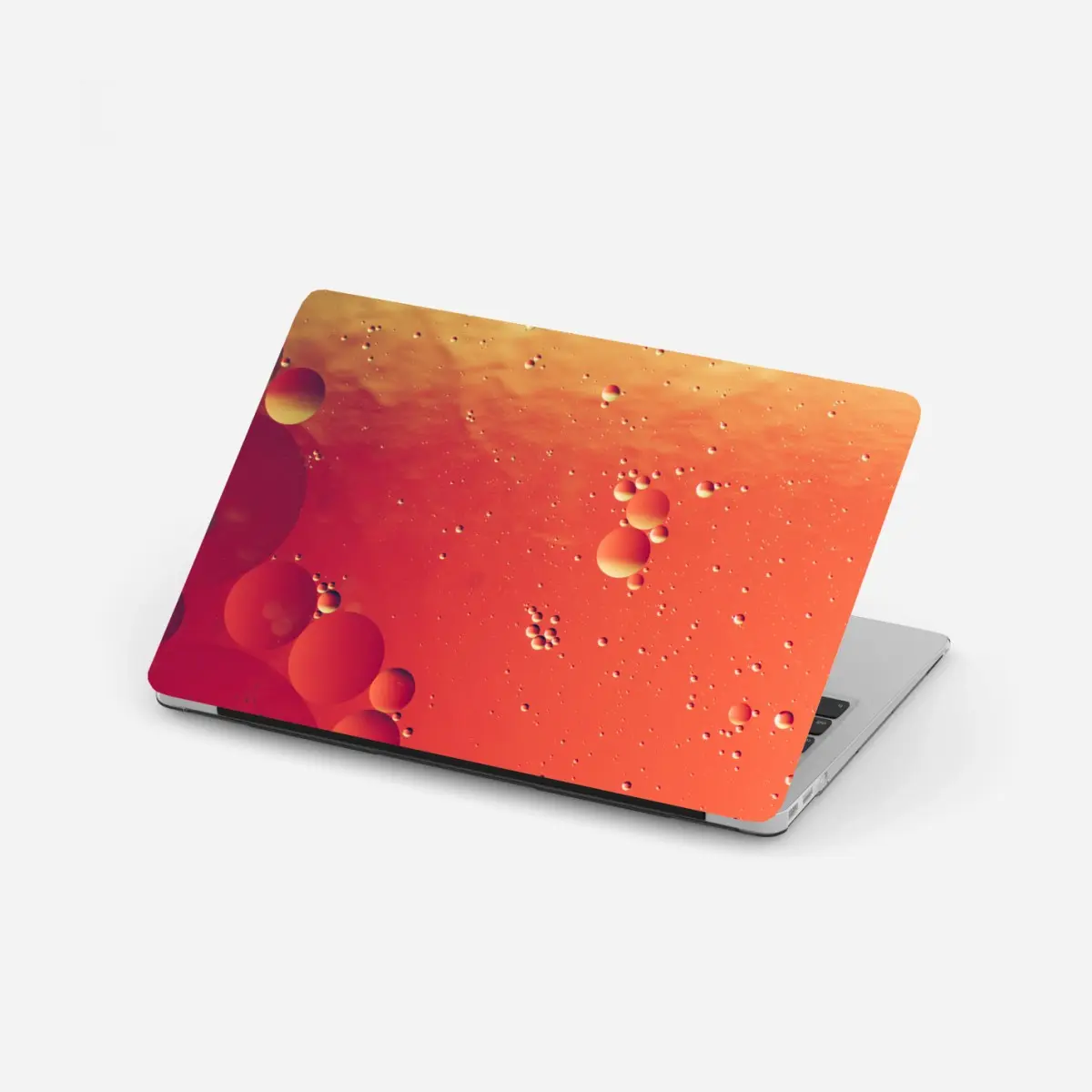Laptop-Aufkleber warme orange abstraktion mit blasen – Pixers®